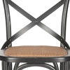 SAFAVIEH Home Collection Franklin Farmhouse Weathered Grey Oak/Brown Rattan X-Back 30-inch Kitchen Breakfast Nook Dining Pub Bar Stool (Fully Assembled)(brown)