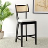 SAFAVIEH Home Collection Galway Navy/Natural 27-inch Seat Height Counter Stool for Kitchen Island Breakfast Nook(Black/Natural)