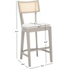 SAFAVIEH Home Collection Galway Navy/Natural 27-inch Seat Height Counter Stool for Kitchen Island Breakfast Nook(Grey/Natural)