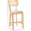 SAFAVIEH Home Collection Galway Navy/Natural 27-inch Seat Height Counter Stool for Kitchen Island Breakfast Nook(Natural)