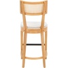 SAFAVIEH Home Collection Galway Navy/Natural 27-inch Seat Height Counter Stool for Kitchen Island Breakfast Nook(Natural)