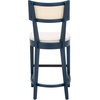 SAFAVIEH Home Collection Galway Navy/Natural 27-inch Seat Height Counter Stool for Kitchen Island Breakfast Nook(Navy/Natural)