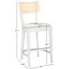 SAFAVIEH Home Collection Galway Navy/Natural 27-inch Seat Height Counter Stool for Kitchen Island Breakfast Nook(White/Natural)