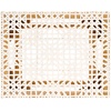SAFAVIEH Home Collection Kaleo Natural Solid Wood/White Woven Leather 24-inch Seat Height Counter Stool (Fully Assembled)(White/Natural Teak)