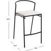 SAFAVIEH Home Collection Knightley White Faux Leather/Black 26-inch Counter Stool (Set of 2)(White / Black)