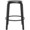 SAFAVIEH Home Collection Luella Black 26-inch Seat Height Backless Counter Stool Set of 2(Black/Black)