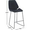 SAFAVIEH Home Collection Masami Grey Faux Leather/Gold 26-inch Counter Stool(Black / Black)