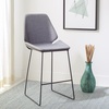 SAFAVIEH Home Collection Masami Grey Faux Leather/Gold 26-inch Counter Stool(Grey / Black)