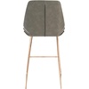 SAFAVIEH Home Collection Masami Grey Faux Leather/Gold 26-inch Counter Stool(Grey / Gold)