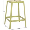 SAFAVIEH Home Collection Palmyra Green/Natural 24-inch Seat Height Counter Stool for Kitchen Island Breakfast Nook