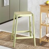 SAFAVIEH Home Collection Palmyra Green/Natural 24-inch Seat Height Counter Stool for Kitchen Island Breakfast Nook