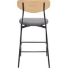 SAFAVIEH Home Collection Ryker Walnut/Grey 26-inch Kitchen Island Breakfast Nook Counter Stool (Fully Assembled)(Oak/Grey)