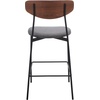 SAFAVIEH Home Collection Ryker Walnut/Grey 26-inch Kitchen Island Breakfast Nook Counter Stool (Fully Assembled)(Walnut/Grey)