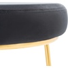 SAFAVIEH Home Collection Sabina Malachite Green Velvet/Gold 29-inch Round Kitchen Breakfast Nook Dining Pub Bar Stool(Black / Gold)