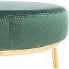SAFAVIEH Home Collection Sabina Malachite Green Velvet/Gold 29-inch Round Kitchen Breakfast Nook Dining Pub Bar Stool(Malachite Green / Gold)
