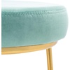 SAFAVIEH Home Collection Sabina Malachite Green Velvet/Gold 29-inch Round Kitchen Breakfast Nook Dining Pub Bar Stool(Seafoam / Gold)