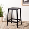 SAFAVIEH Home Collection Silus Black Backless Cane Solid Wood 25-inch Counter Stool (Fully Assembled)(Black)