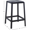 SAFAVIEH Home Collection Silus Black Backless Cane Solid Wood 25-inch Counter Stool (Fully Assembled)(Black)