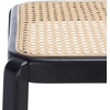 SAFAVIEH Home Collection Silus Black Backless Cane Solid Wood 25-inch Counter Stool (Fully Assembled)(Black/Natural)