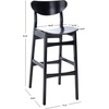 SAFAVIEH Home Collection Thaxton Mid-Century Farmhouse Natural 30-inch Bar Stool Set of 2(Black)