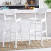 SAFAVIEH Home Collection Thaxton Mid-Century Farmhouse Natural 30-inch Bar Stool Set of 2(White)