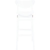 SAFAVIEH Home Collection Thaxton Mid-Century Farmhouse Natural 30-inch Bar Stool Set of 2(White)