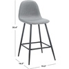 SAFAVIEH Home Collection Travis Dark Grey/Black 24-inch Kitchen Breakfast Nook Dining Pub Bar Stool