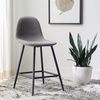 SAFAVIEH Home Collection Travis Dark Grey/Black 24-inch Kitchen Breakfast Nook Dining Pub Bar Stool
