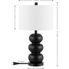 SAFAVIEH Lighting Collection Ioanna Black 19-inch Table Lamp (LED Bulb Included)