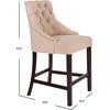 Safavieh Eleni Counter Stool, Beige/Espresso(Beige / Espresso)