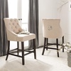 Safavieh Eleni Counter Stool, Beige/Espresso(Beige / Espresso)