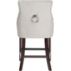 Safavieh Eleni Counter Stool, Beige/Espresso(Grey / Espresso)