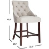 Safavieh Eleni Counter Stool, Beige/Espresso(Grey / Espresso)