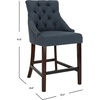 Safavieh Eleni Counter Stool, Beige/Espresso(Navy / Espresso)