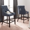 Safavieh Eleni Counter Stool, Beige/Espresso(Navy / Espresso)