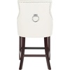 Safavieh Eleni Counter Stool, Beige/Espresso(White / Espresso)