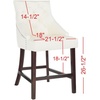 Safavieh Eleni Counter Stool, Beige/Espresso(White / Espresso)