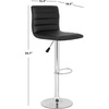 Safavieh Home Collection Arissa Black Adjustable Swivel Gas Lift 23.8-29.9-inch Bar Stool(Black)