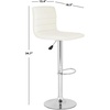 Safavieh Home Collection Arissa Black Adjustable Swivel Gas Lift 23.8-29.9-inch Bar Stool(White)