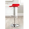 Safavieh Home Collection Avish White Adjustable Swivel Gas Lift 23.6-32.1-inch Bar Stool(Red)