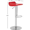 Safavieh Home Collection Avish White Adjustable Swivel Gas Lift 23.6-32.1-inch Bar Stool(Red)