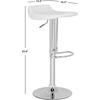 Safavieh Home Collection Avish White Adjustable Swivel Gas Lift 23.6-32.1-inch Bar Stool(White)