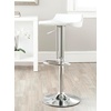Safavieh Home Collection Avish White Adjustable Swivel Gas Lift 23.6-32.1-inch Bar Stool(White)