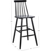 Safavieh Home Collection Beaufort Spindle Back Black 30-inch Bar Stool (Set of 2)(Black)