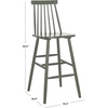 Safavieh Home Collection Beaufort Spindle Back Black 30-inch Bar Stool (Set of 2)(Dusty Green)