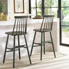 Safavieh Home Collection Beaufort Spindle Back Black 30-inch Bar Stool (Set of 2)(Garden Green)