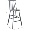Safavieh Home Collection Beaufort Spindle Back Black 30-inch Bar Stool (Set of 2)(Grey)