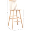 Safavieh Home Collection Beaufort Spindle Back Black 30-inch Bar Stool (Set of 2)(Natural)