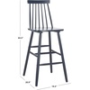 Safavieh Home Collection Beaufort Spindle Back Black 30-inch Bar Stool (Set of 2)(Navy)