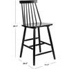 Safavieh Home Collection Beaufort Spindle Back Black Counter 24-inch Stool (Set of 2)(Black)